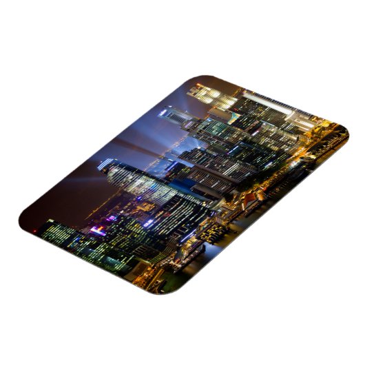 De stad Singapore 's nachts Magneet (Linkerzijde)