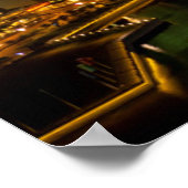 De stad Singapore 's nachts Poster (Hoek)