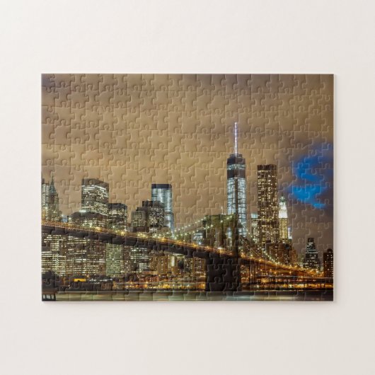 De stad skyline brooklyn bridge legpuzzel (Horizontaal)