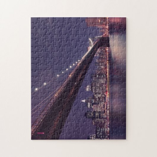 De stad skyline brooklyn bridge legpuzzel (Verticaal)
