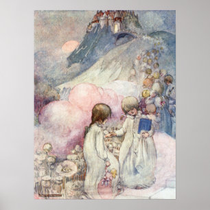 De stad Slaap door Anne Anderson Poster