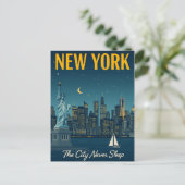 De stad slaapt nooit New York Travel Briefkaart (Staand voorkant)