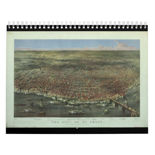 De stad St. Louis Missouri vanaf 1874 Kalender (Hoes)