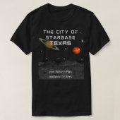 De stad Starbase Texas T-shirt (Design voorkant)