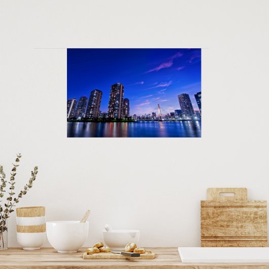 De stad Tokio Poster (Keuken)