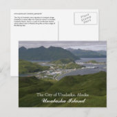De stad Unalaska, Alaska Briefkaart (Voorkant / Achterkant)
