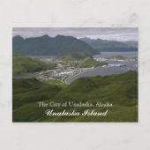 De stad Unalaska, Alaska Briefkaart (Voorkant)