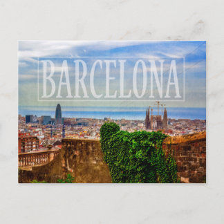 De stad van Barcelona Briefkaart