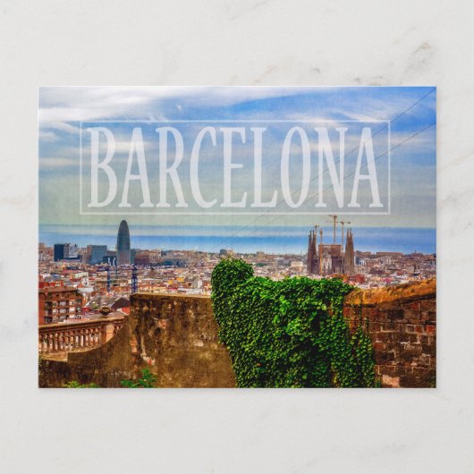 De stad van Barcelona Briefkaart (Voorkant)