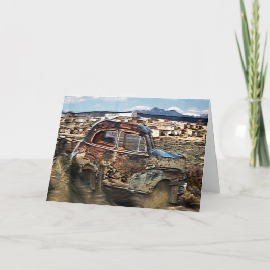 De Stad van de adobe Feestdagen Kaart (Voorkant)