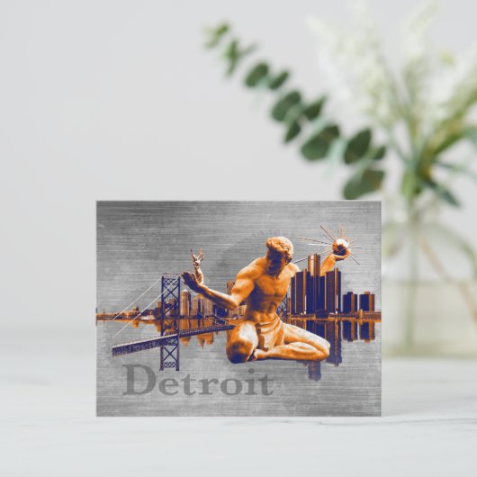 De Stad van Detroit Briefkaart (Staand voorkant)
