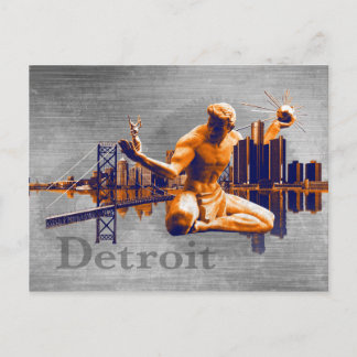 De Stad van Detroit Briefkaart
