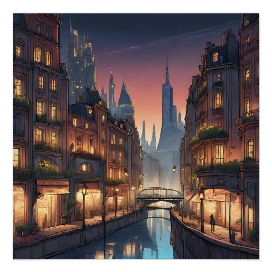 De stad van dromen perfect poster (Voorkant)