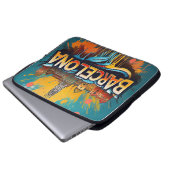 De stad van football en zon laptop sleeve (Voorkant onderkant)