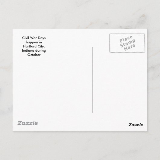 De Stad van Hartford van de Dagen van de Briefkaart (Achterkant)