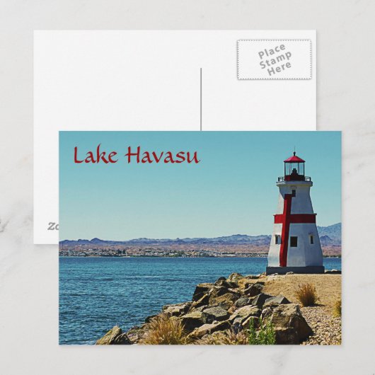 De Stad van Havasu van het meer, Arizona Briefkaart (Voorkant / Achterkant)