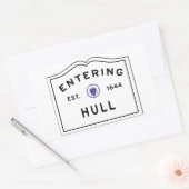De stad van Hull betreden Rechthoekige Sticker (Envelop)