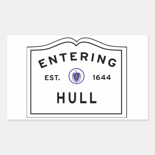 De stad van Hull betreden Rechthoekige Sticker (Voorkant)