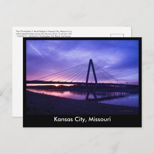 De Stad van Kansas, MO - Christopher S. Bond Briefkaart (Voorkant / Achterkant)