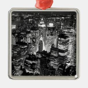 De Stad van Manhattan New York Metalen Ornament