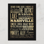 De Stad van Nashville van het Art. van de Briefkaart (Voorkant)