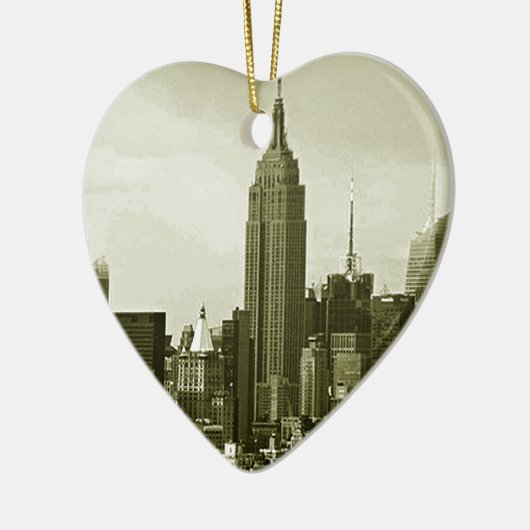De Stad van New York Keramisch Ornament (Links)