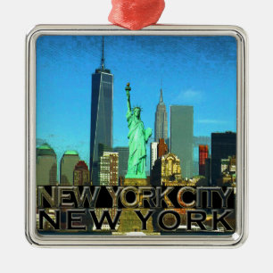 De Stad van New York Metalen Ornament