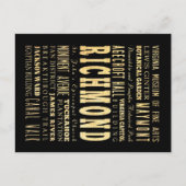 De Stad van Richmond als het Art. van de Briefkaart (Voorkant)