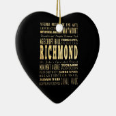 De Stad van Richmond als het Art. van de Keramisch Ornament (Rechts)