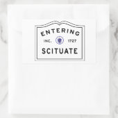 De stad van Scituate Ma betreden Rechthoekige Sticker (Tas)