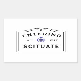 De stad van Scituate Ma betreden Rechthoekige Sticker