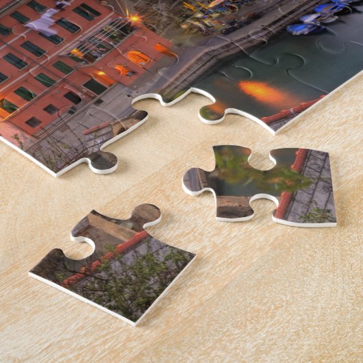 De stad Vernazza in de avond, Cinque Legpuzzel (Zijkant)