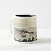 De stad Washington van buiten de marine Tweekleurige Koffiemok (Voorkant links)