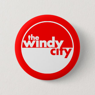 De stad Windy Ronde Button 5,7 Cm