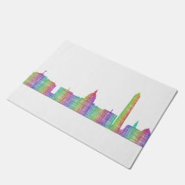 De stadshorizon van Washington Deurmat