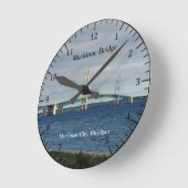 De stadsklok van Mackinaw van de Brug van Mackinac Ronde Klok (Hoek)