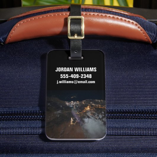 De stadslichten van Jazan en zijn buitenwijken Bagagelabel (Voorkant Insitu 2)