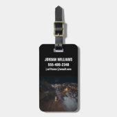 De stadslichten van Jazan en zijn buitenwijken Bagagelabel (Voorkant verticaal)