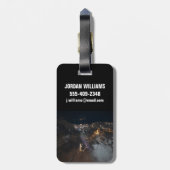 De stadslichten van Jazan en zijn buitenwijken Bagagelabel (Achterkant verticaal)