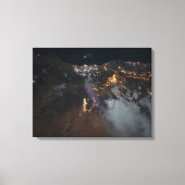 De stadslichten van Jazan en zijn buitenwijken Canvas Afdruk (Voorkant)