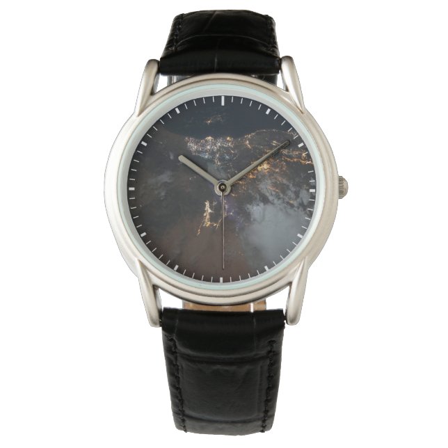 De stadslichten van Jazan en zijn buitenwijken Horloge (Voorkant)