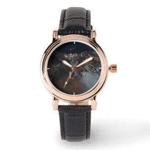 De stadslichten van Jazan en zijn buitenwijken Horloge