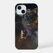 De stadslichten van Jazan en zijn buitenwijken iPhone 15 Case (Achterkant)