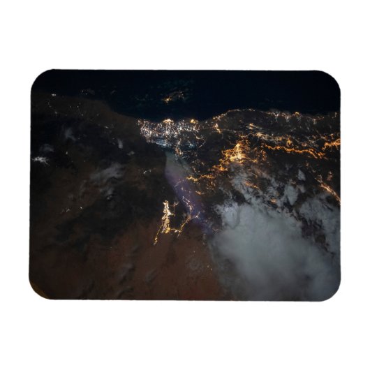 De stadslichten van Jazan en zijn buitenwijken Magneet (Horizontaal)