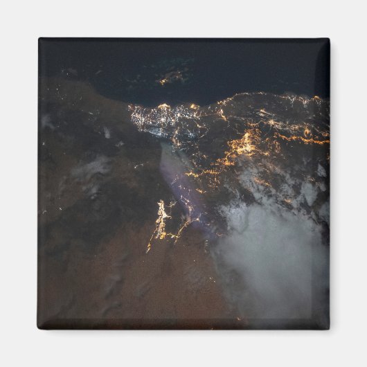 De stadslichten van Jazan en zijn buitenwijken Magneet (Voorkant)