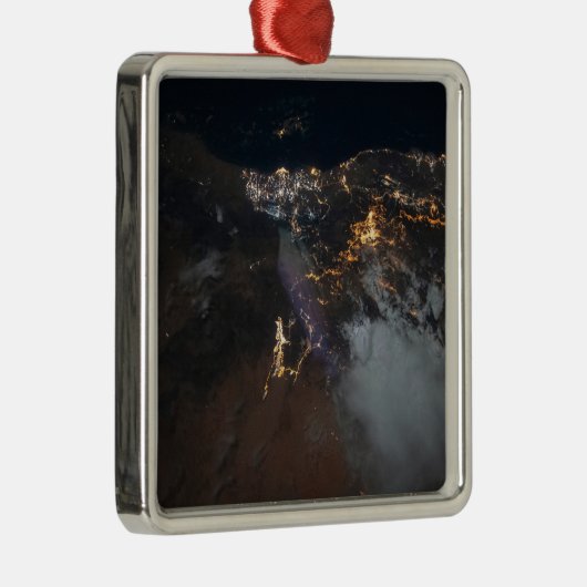 De stadslichten van Jazan en zijn buitenwijken Metalen Ornament (Rechts)