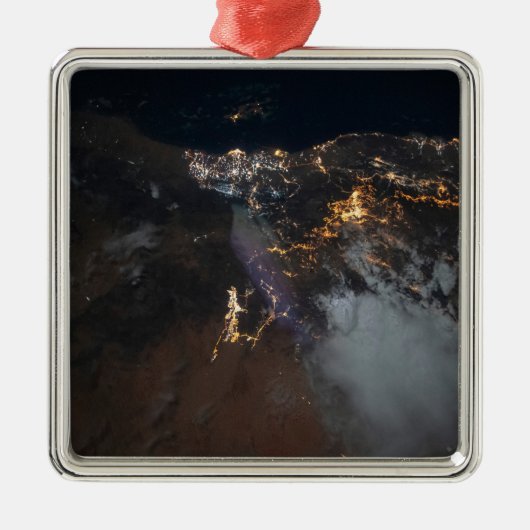 De stadslichten van Jazan en zijn buitenwijken Metalen Ornament (Voorkant)