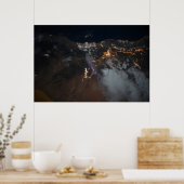 De stadslichten van Jazan en zijn buitenwijken Poster (Keuken)