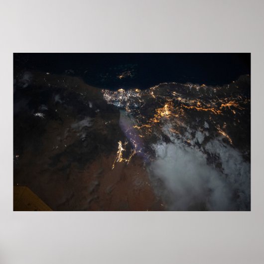 De stadslichten van Jazan en zijn buitenwijken Poster (Voorkant)