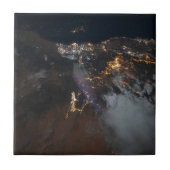 De stadslichten van Jazan en zijn buitenwijken Tegeltje (Voorkant)